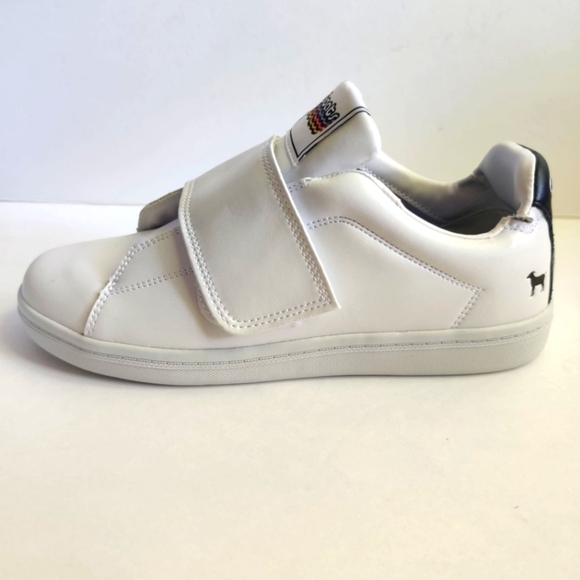 GOATS Slip On Sneakers Platform White Leather Hook Loop Chunky Women's 8.5 Retro - Picture 7 of 15